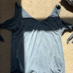 Gray off the shoulder top